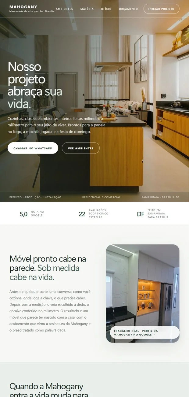 Versão para celular de Mahogany Marcenaria